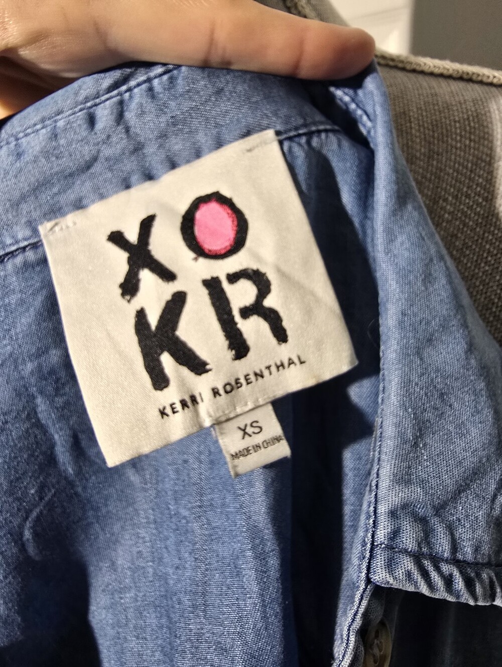 KERRI ROSENTHAL chambray Button Down Shirt - Picture 5 of 5